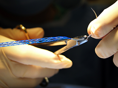 threading Duramesh on a hook